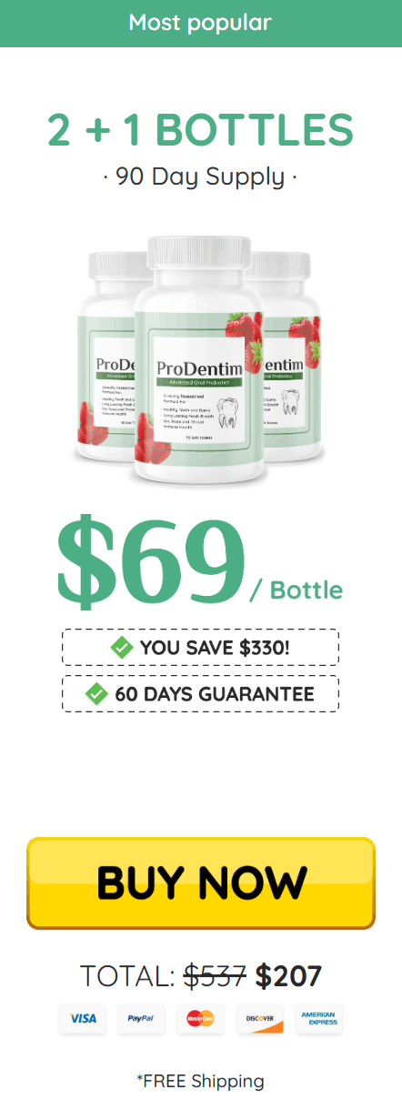 ProDentim price 3 bottle